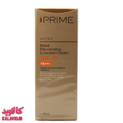 کرم ضد آفتاب جوان کننده فاقد چربی رنگی اس پی اف 50 مناسب انواع پوست 40 میل پریم