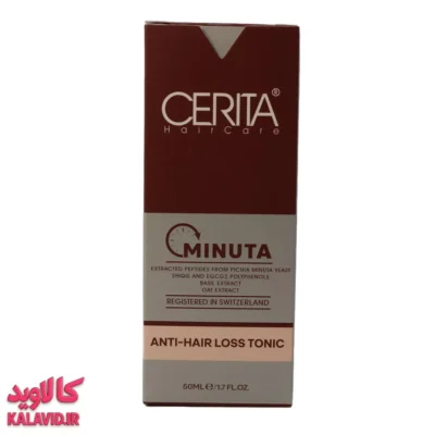 تونیک ضد ریزش مو 50 میل سریتا مینوتا 4141 - بسته بندی تونیک ضد ریزش - فروشگاه مکمل بدنسازی کالاوید