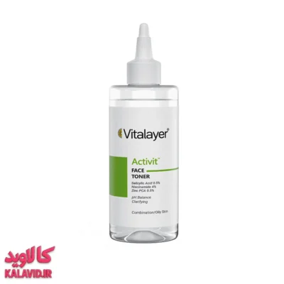 تونر پاک کننده صورت اکتی ویت 200 میل ویتالیر - 4190 - بسته بندی محصول