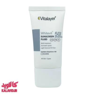 فلوئید ضد افتاب بی رنگ 50 میل ویتالیر وایت ویت