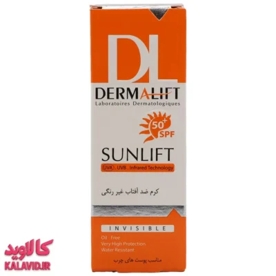 کرم ضد آفتاب سانلیفت درمالیفت SPF50 بی رنگ پوست چرب 40 میل