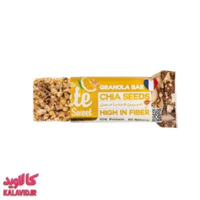 انرژی بار دانه چیا و لیمو 35 گرمی توت سوییت 3890 - نمای جلوی بسته‌بندی بار انرژی‌زا با دانه چیا و طعم لیمو برای هضم بهتر و انرژی - فروشگاه مکمل بدنسازی کالاوید