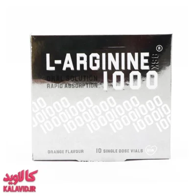 ال آرژینین مایع خوراکی 1000-10 میل 10 عددی بی اس کی 3822 - نمای جلوی محصول - فروشگاه مکمل بدنسازی کالاوید